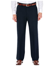 Haggar Mens Classic fit Dress Pants 36 / 32 Navy Blue Solid Stretch