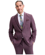 Bar Iii Mens Slim fit Suit Jacket Blazer 40 L Purple Solid Stretch Wool