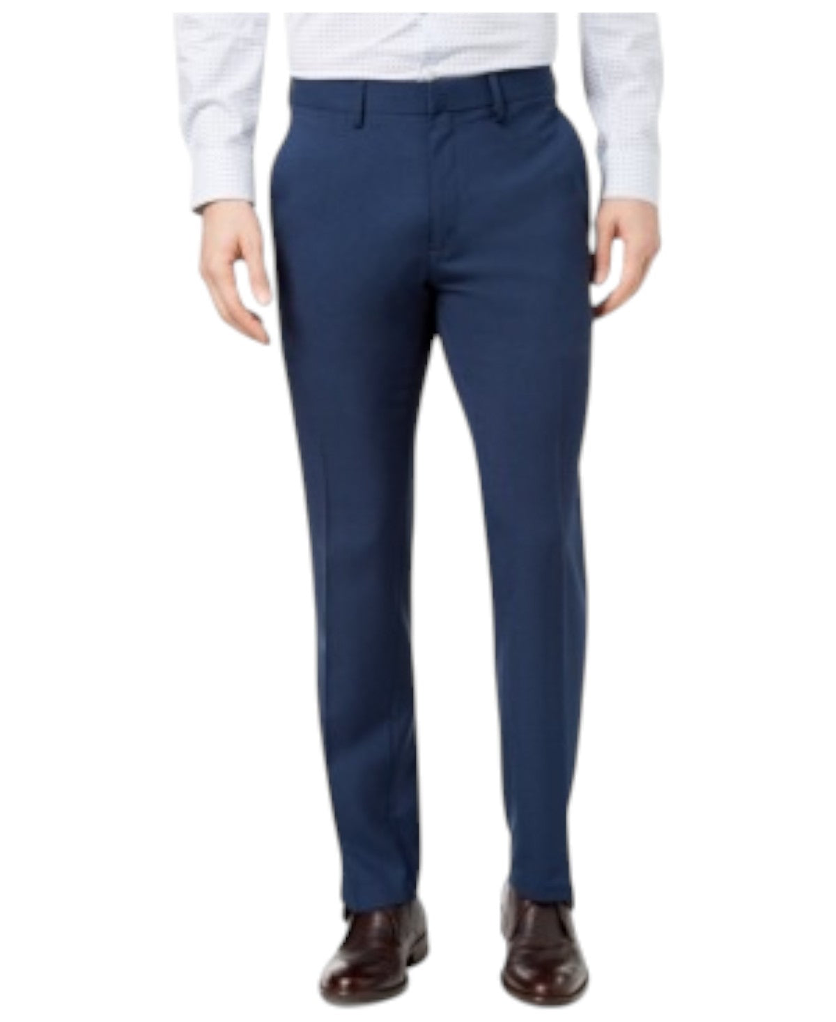 Kenneth Cole Mens Modern fit Dress Pants 38 / 30 Blue Check Stretch