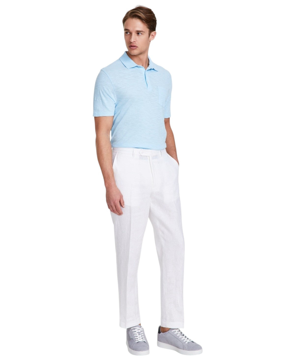 Nautica Mens Modern fit Dress Pants 36 / 34 White Solid Stretch