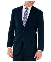 Haggar Mens Classic fit Suit Jacket Blazer 44 R Navy Blue Solid Stretch