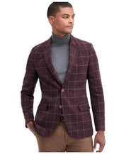 Nautica Mens Modern fit Sport Coat Blazer 38 R Burgundy Red Check Stretch