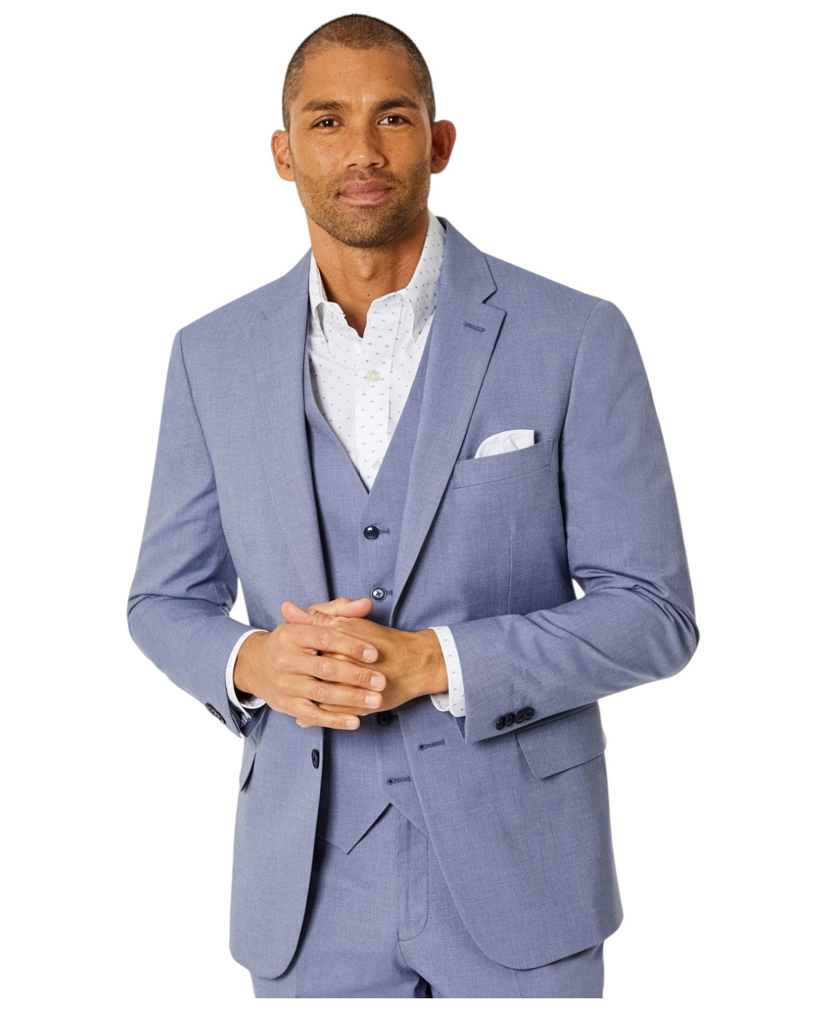 Tommy Hilfiger Mens Modern fit Suit Jacket Blazer 44 R Blue Solid Stretch