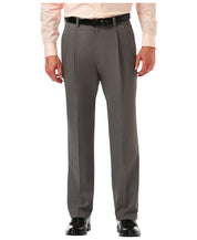 Haggar Mens Classic fit Dress Pants 34 / 34 Grey Solid Stretch