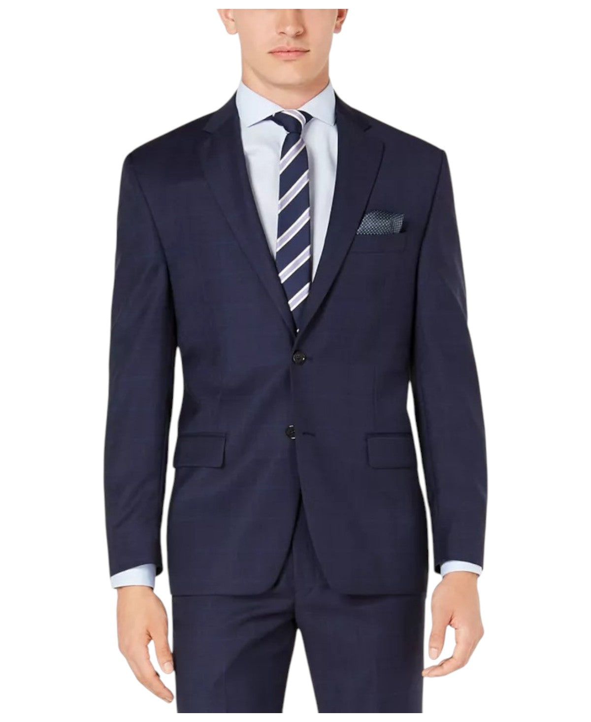 Lauren Ralph Lauren Mens Classic fit Suit Jacket Blazer 48 L Blue Plaid Stretch