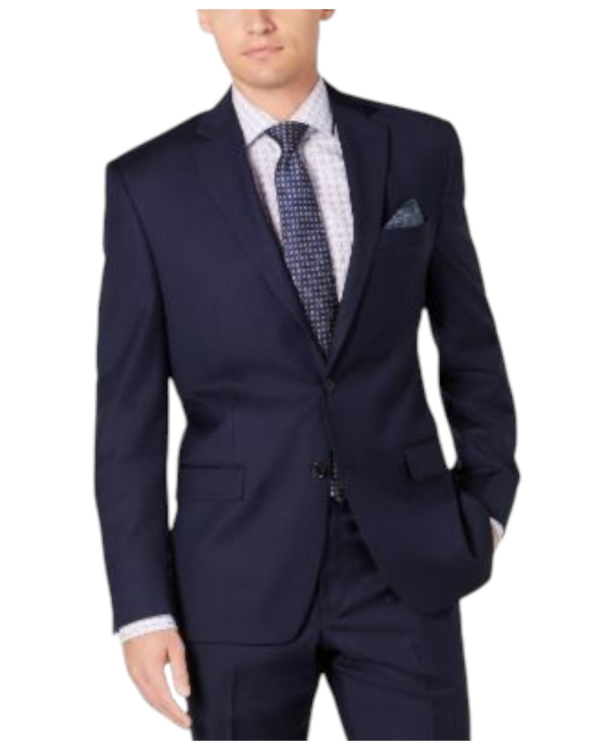 Lauren Ralph Lauren Mens Classic fit Suit Jacket Blazer 54 R Blue Solid Stretch