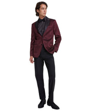 Vince Camuto Mens Slim fit Sport Coat Blazer 36 S Red Paisley Stretch