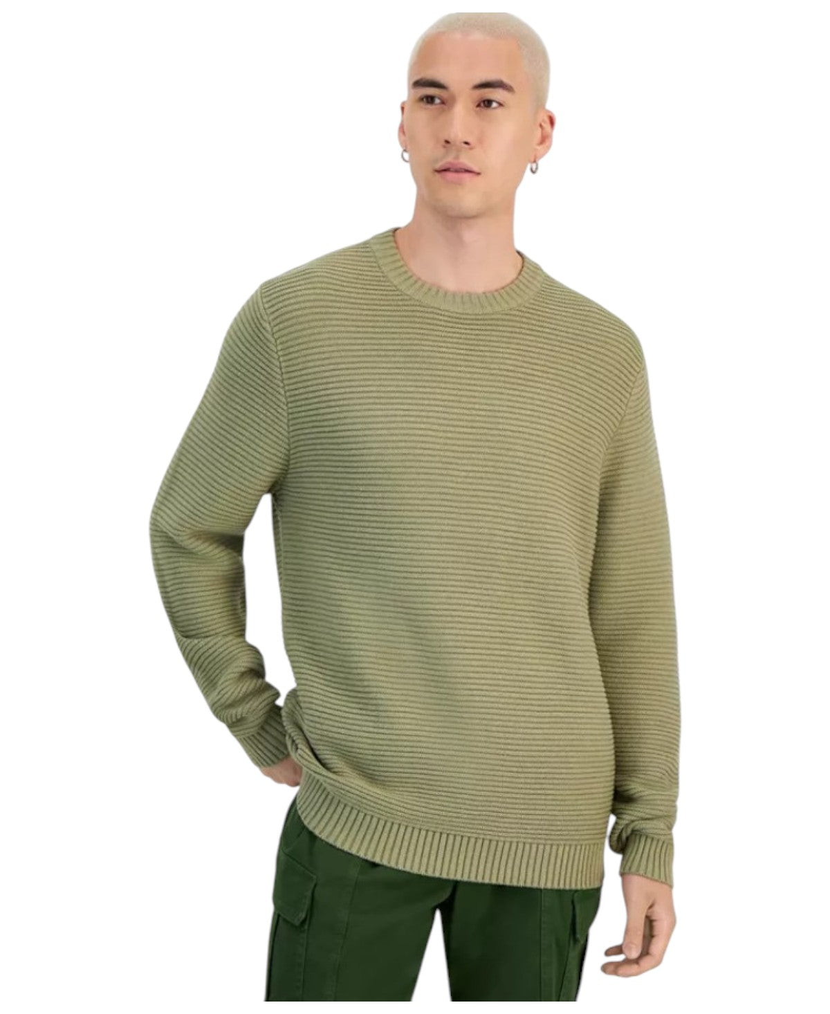 Sun + Stone Mens Regular fit Long Sleeve Crewneck Sweater XXL Crew Neck Green