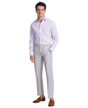 Bar Iii Mens Slim fit Dress Pants 33 / 30 Light Grey Chambray Solid Linen
