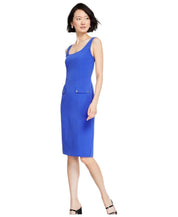 KARL LAGERFELD PARIS Women's Sleeveless Sheath Dress 6 Blue