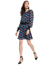 KARL LAGERFELD PARIS Women's Geo-Print A-Line Dress 2 Multicolor