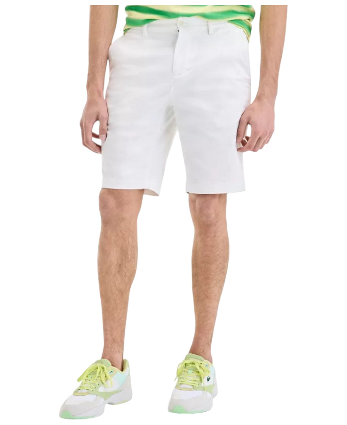 Lacoste Mens Classic fit Casual Shorts 33 White Solid