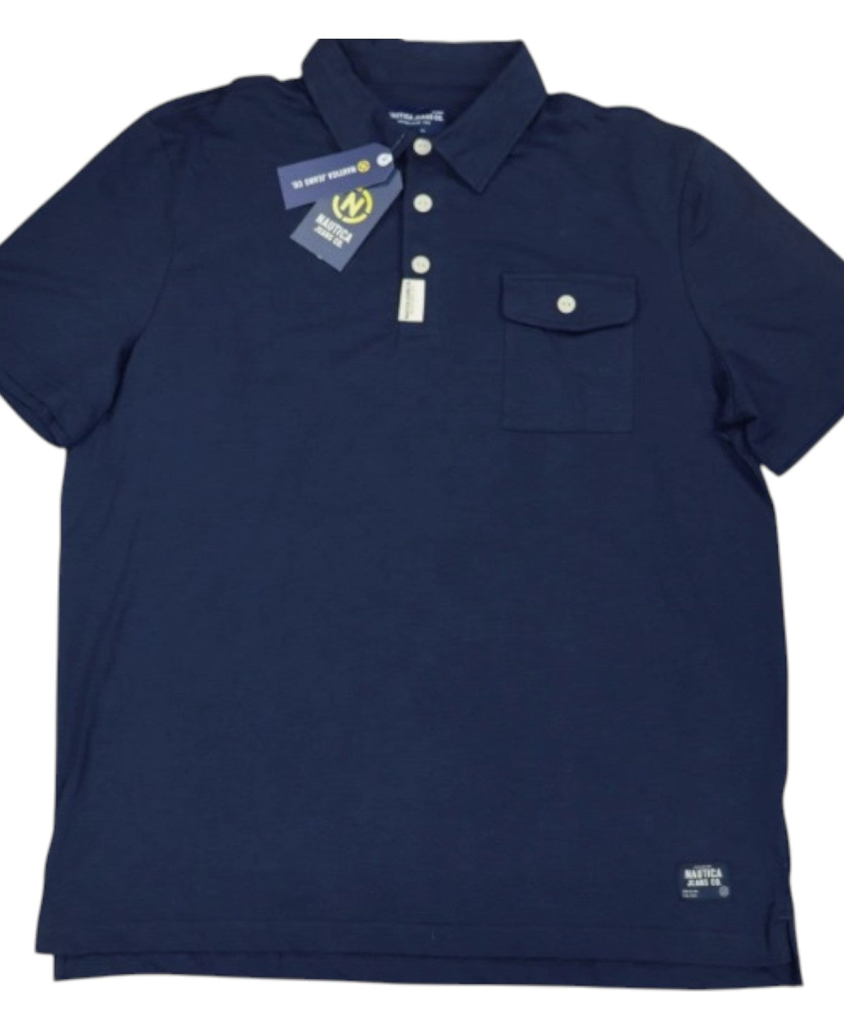 Nautica Mens Regular fit Short Sleeve Polo Shirt XXL Navy Blue Solid