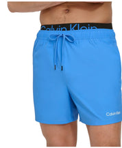 Calvin Klein Mens Regular fit Swim Trunks Swimwear Medium Bright Blue Solid