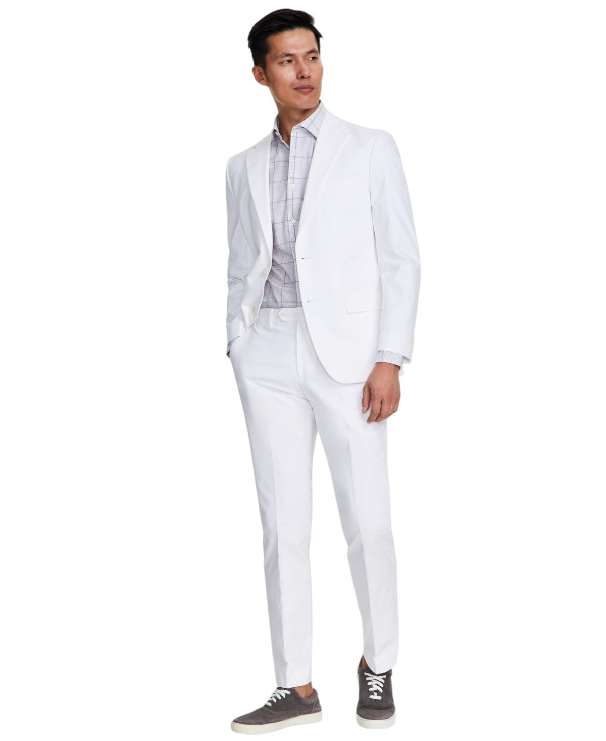 Tommy Hilfiger Mens Modern fit Suit Jacket Blazer 44 L White Solid Stretch