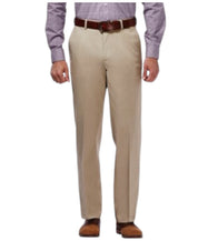 Haggar Mens Classic fit Cotton Dress Pants 38 / 34 Beige Solid