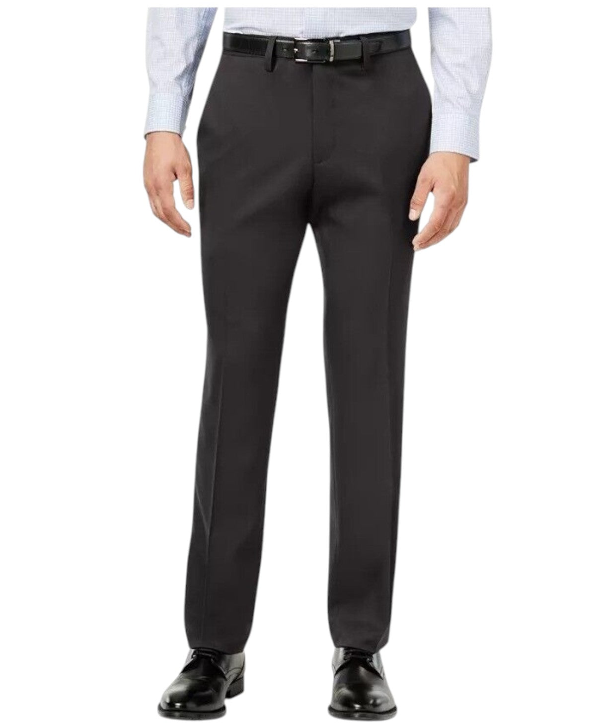 Kenneth Cole Mens Slim fit Dress Pants 36 / 32 Charcoal Grey Solid Stretch