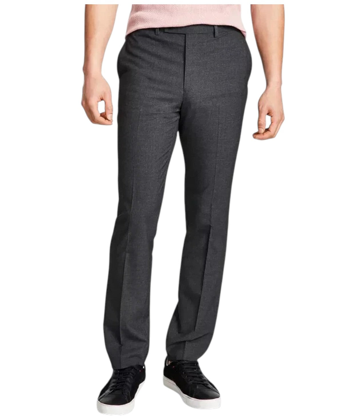 Dkny Mens Modern fit Dress Pants 36 / 30 Charcoal Grey Solid Stretch