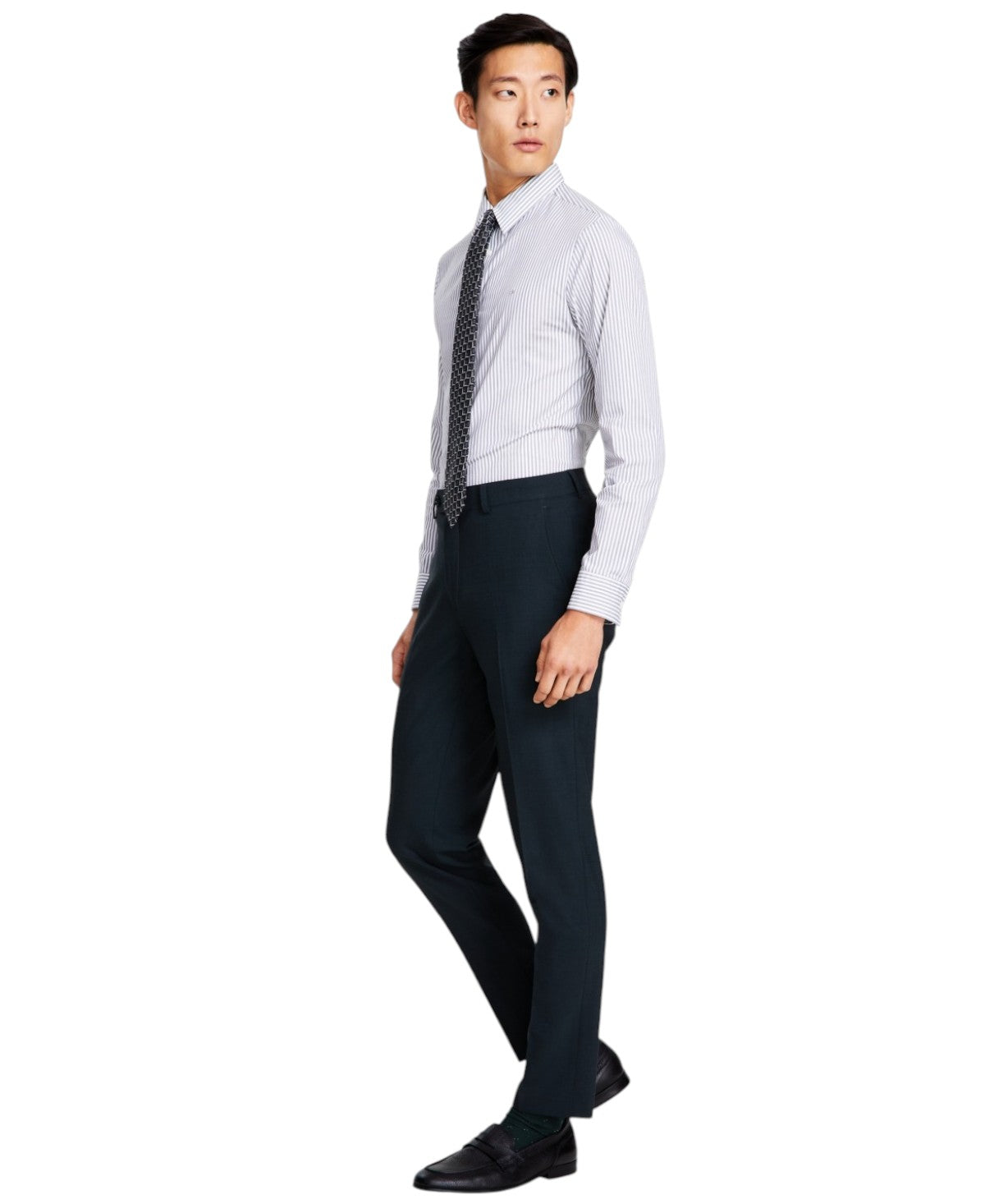 Bar Iii Mens Slim fit Dress Pants 30 / 30 Dark Green Solid Stretch