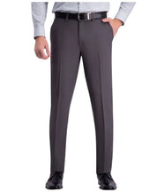 Haggar Mens Slim fit Dress Pants 33 / 32 Grey Solid Stretch