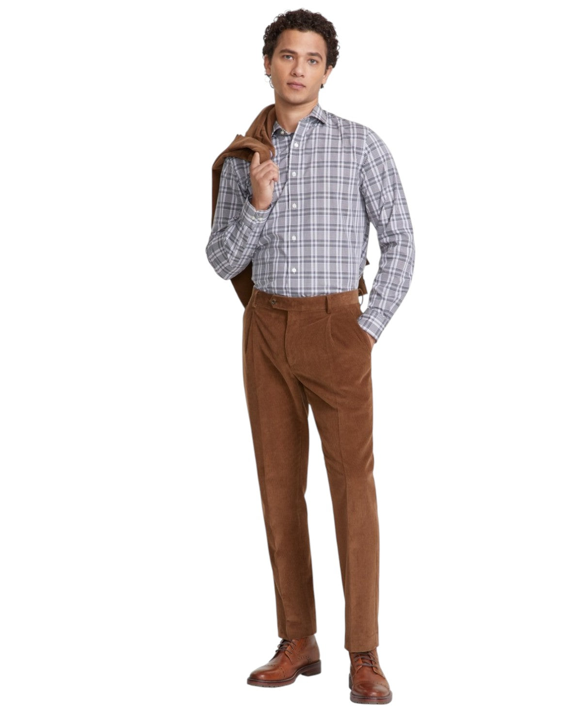Tommy Hilfiger Mens Modern fit Dress Corduroy Pants 38 / 32 Rust Brown