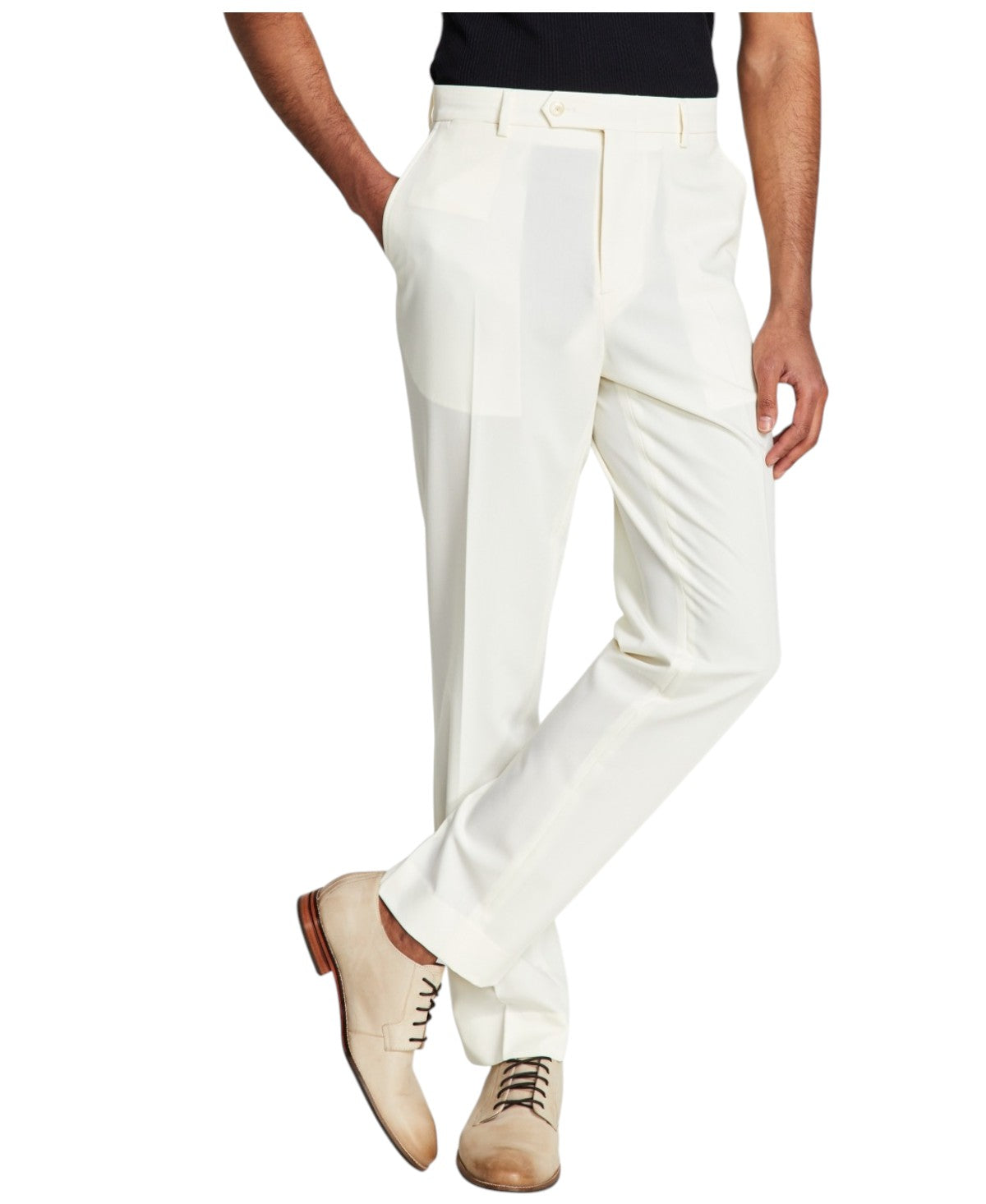 Vince Camuto Mens Slim fit Dress Pants 30 / 30 White Solid Stretch
