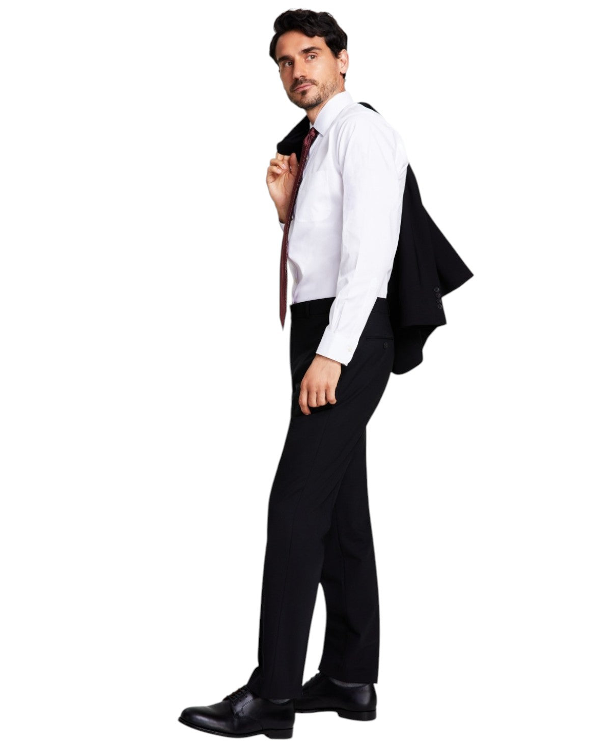 Brooks Brothers Mens Classic fit Dress Pants 36 / 30 Black Solid Stretch