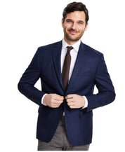 Michael Kors Mens Classic fit Sport Coat Blazer 40 R Blue Check Stretch