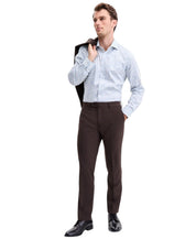 Bar Iii Mens Slim fit Dress Pants 33 / 30 Brown Solid Stretch