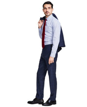Brooks Brothers Mens Classic fit Dress Pants 36 / 32 Navy Blue Plaid Stretch