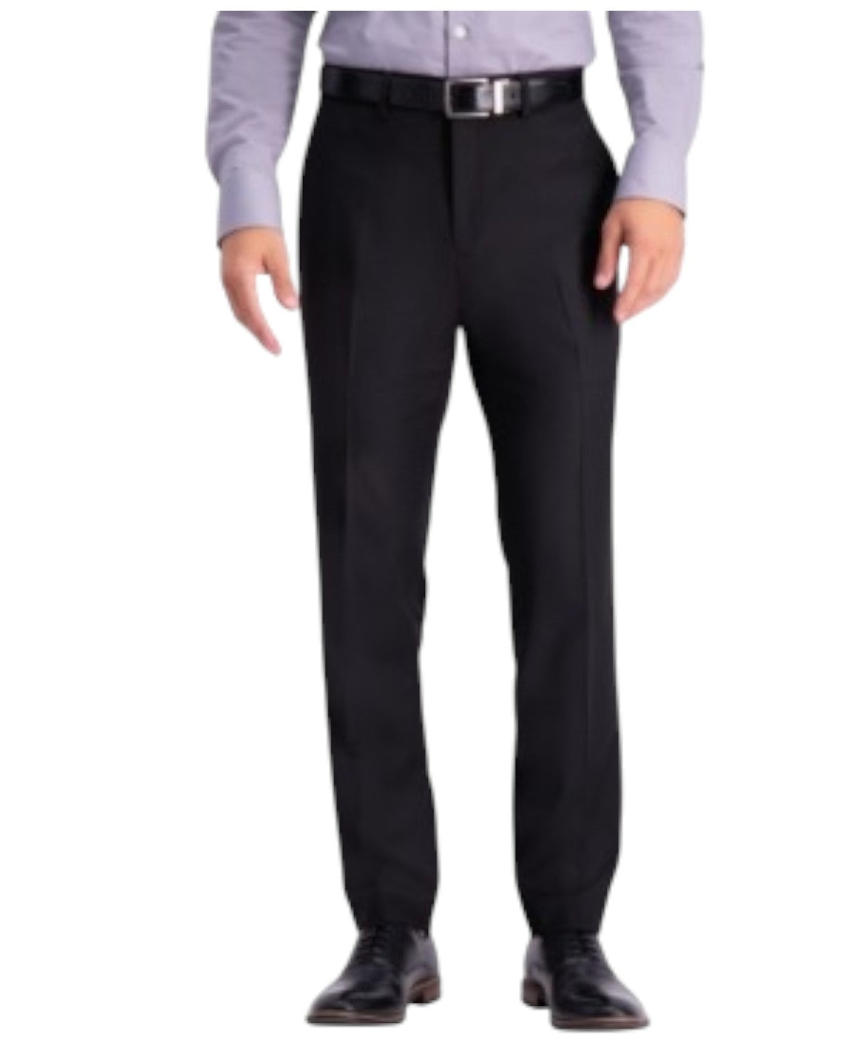 Kenneth Cole Mens Slim fit Dress Pants 34 / 34 Black Solid Stretch
