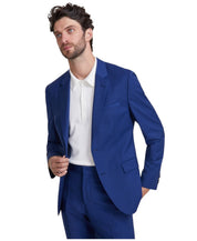 Hugo Boss Mens Modern fit Suit Jacket Blazer 46 R Blue Solid Stretch Wool