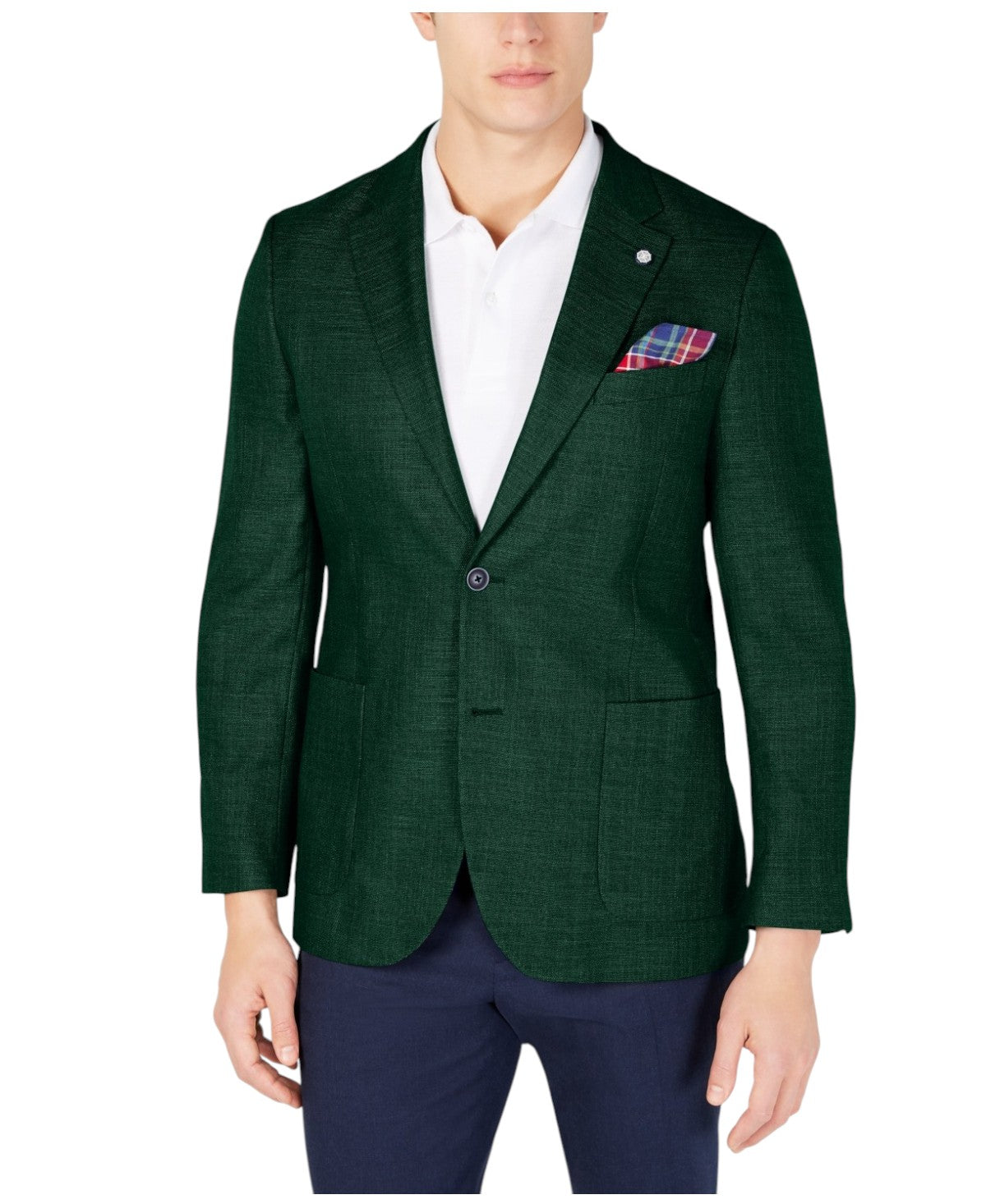 Nautica Mens Modern fit Sport Coat Blazer 44 S Green Solid Stretch