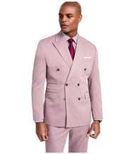 Tayion Mens Classic fit Double Breasted Suit Jacket Blazer 44 R Purple