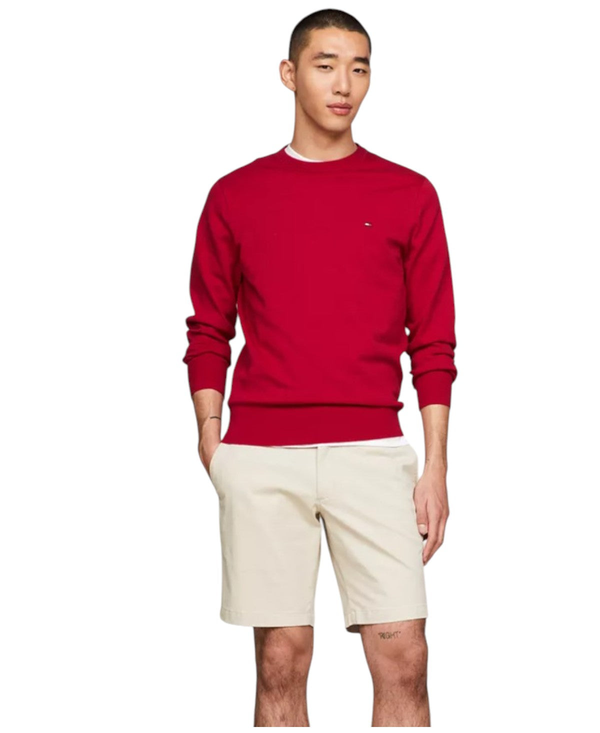 Tommy Hilfiger Mens Regular fit Casual Shorts 33 Beige Solid