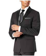 Calvin Klein Mens Skinny fit Tuxedo Jacket Blazer 42 R Black Solid Stretch