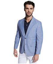 Nautica Mens Modern fit Sport Coat Blazer 38 R Blue Solid Stretch
