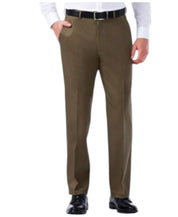 Haggar Mens Classic fit Cotton Chinos 42 / 29 Brown Solid