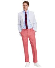 Nautica Mens Modern fit Dress Pants 34 / 30 Pink Solid Stretch Linen