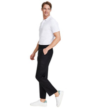 Nautica Mens Modern fit Dress Pants 33 / 32 Black Solid Stretch Linen