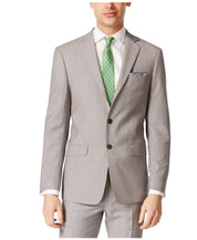 Calvin Klein Mens Slim fit Suit Jacket Blazer 44 S Grey Solid Stretch Wool