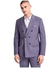 Bar Iii Mens Slim fit Double Breasted Suit Jacket Blazer 36 R Purple Solid