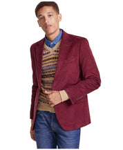Nautica Mens Modern fit Corduroy Sport Coat Blazer 44 S Red Solid Stretch
