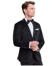 Bar Iii Mens Slim fit Velvet Sport Coat Blazer 42 R Black Solid