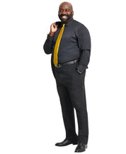 Tayion Mens Classic fit Dress Pants 32 / 30 Black Solid Stretch