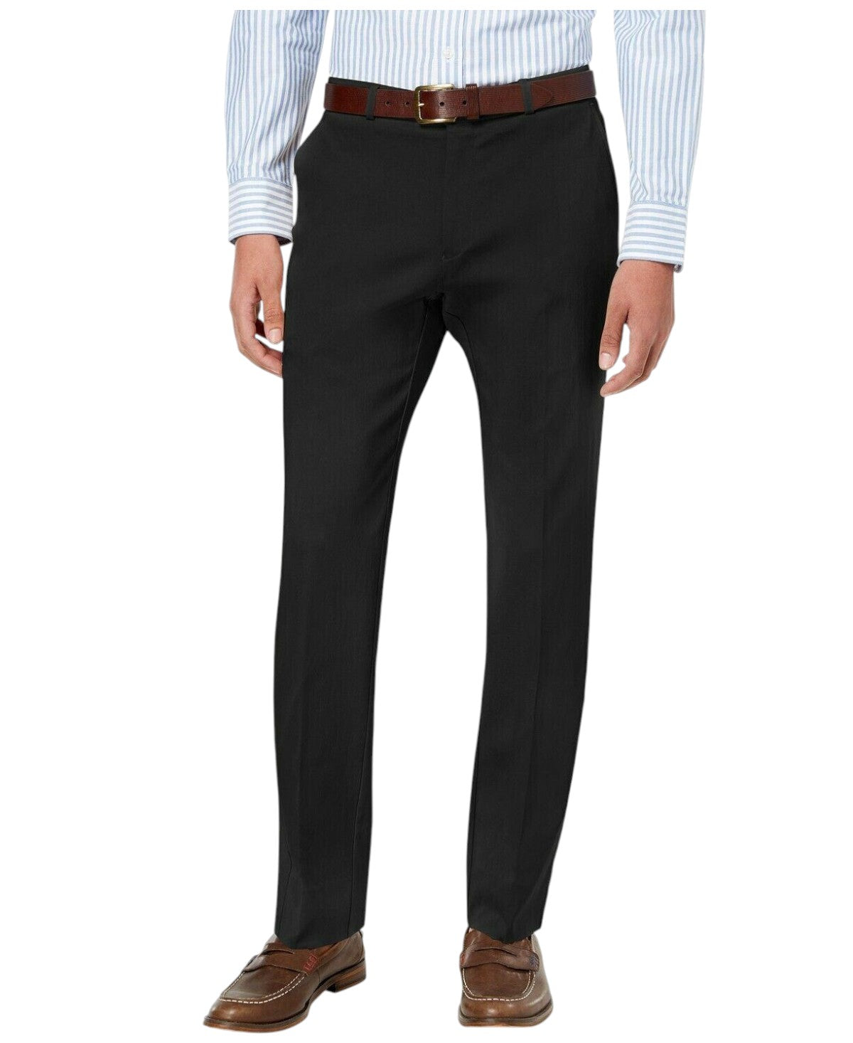 Tommy Hilfiger Mens Modern fit Dress Pants 40 / 32 Black Solid Stretch