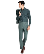 Hugo Boss Mens Modern fit Dress Pants 32 / 32 Sage Green Solid Stretch