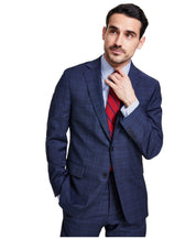 Brooks Brothers Mens Classic fit Suit Jacket Blazer 40 S Navy Blue Plaid Stretch