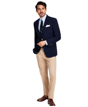 Brooks Brothers Mens Classic fit Sport Coat Blazer 38 R Blue Solid Stretch