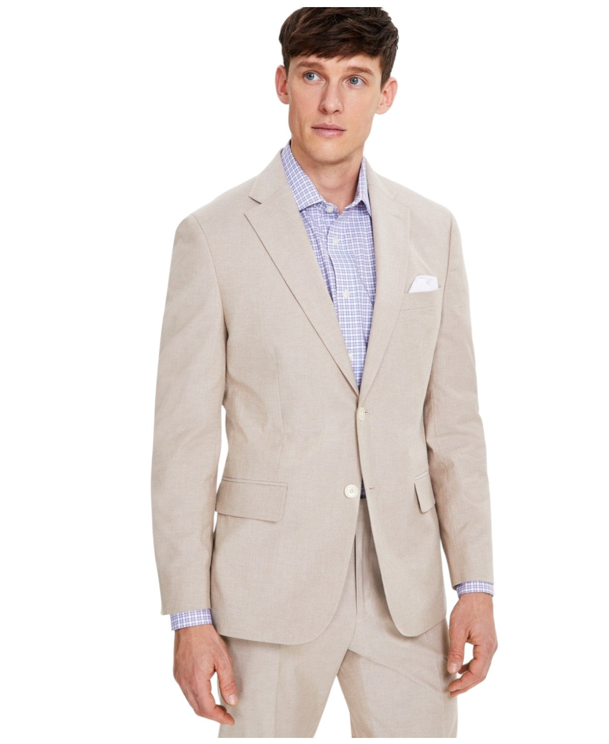 Tommy Hilfiger Mens Modern fit Suit Jacket Blazer 38 S Beige Solid Stretch